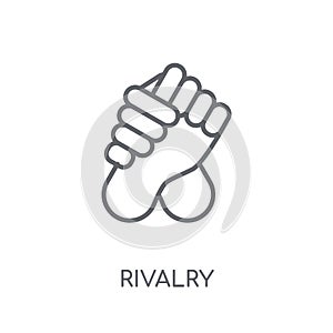 Rivalry linear icon. Modern outline Rivalry logo concept on whit