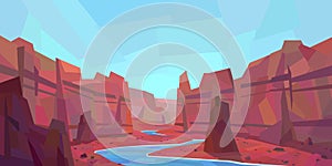 Low poly canyon stream