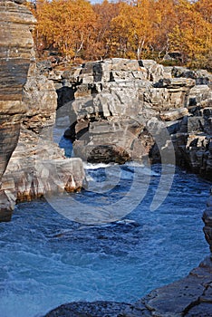 River in Abisko canyon Sweden