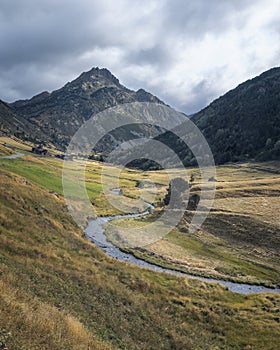 River Across Vall D\'Incles in Andorra