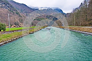 River Aera at the entrance to Aare Gorge - Aareschlucht photo