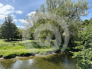 The River Aire, as it makes if way past Gargrave, Yorkshire, UK