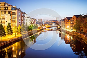 River Aire, Leeds, West Yorkshire, England, UK photo