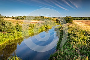 River Aln below Hawkhill Bridge