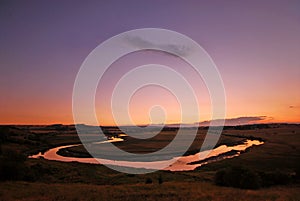 River Aln at sunset