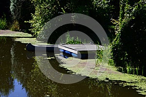 River Alte Jeetze in the Town Dannenberg, Lower Saxony