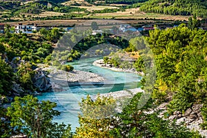 River Aoos near Permet in summer, Albania