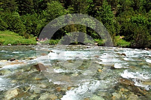 River Ara in Bujaruelo in the region of AragÃÂ³n in Spain. photo