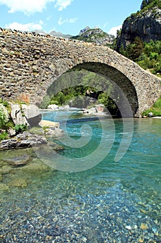 Bridge of Bujaruelo in the region of AragÃÂ³n in Spain. photo