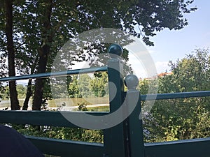 River Arachthos & x28;view from a cafÃÂ© on the Riverside& x29;