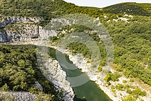 The river Ardeche in South France, Europe