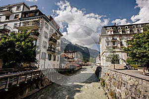 River Arve in Chamonix-Mont-Blanc