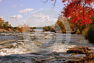 River in Autumnal countryside