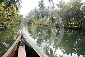 River of the backwaters at Kollam