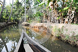 River of the backwaters at Kollam