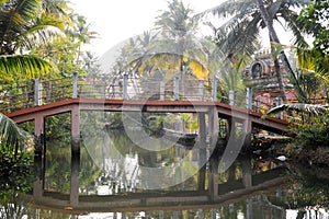 River of the backwaters at Kollam