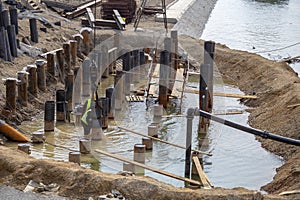 River bank revetment construction site 2