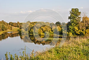 River bank in Tikhvin, Russia