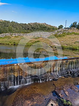 River beach in Albergaria da Serra, in Serra da Freita Arouca Geopark, in Portugal