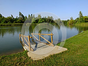 River beach in Entrerrios, Badajoz - Spain photo