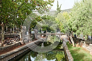 The river beach of Fontes in Alte, Loule, in Algarve, Portugal