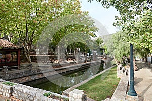 The river beach of Fontes in Alte, Loule, in Algarve, Portugal