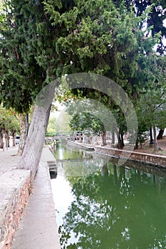 The river beach of Fontes in Alte, Loule, in Algarve, Portugal