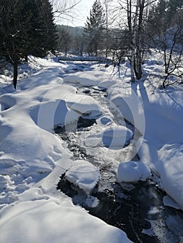 The river Belokurikha, in the Altai mountains