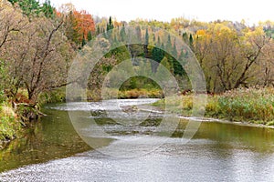 River Bend on Tomifobia in Eastern Townships, Quebec, Canada