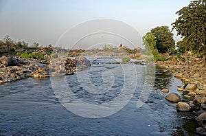 River Betwa and her rocky shore at Orchha