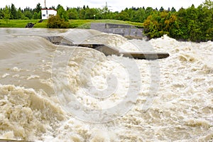 River with big flood