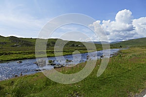 River Black Water in highlands of Scotland, GroÃŸbritanien