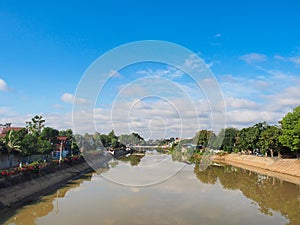 River and blue sky