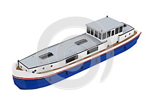 River Boat Isolated