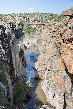 River at the bourkes potholes in south africa