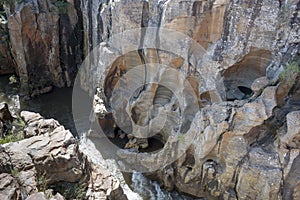 River at the bourkes potholes in south africa