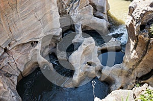 River at the bourkes potholes in south africa