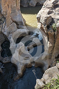 River at the bourkes potholes in south africa