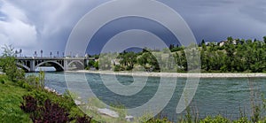 River Bow in Calgary just before the storm