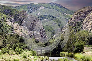 River bridge on a California mountain.