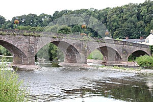 The river bridge over the usk at the town of usk