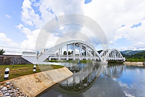 River Bridge Railroad Built during World War II by Japanese troops located in Lamphun, Thailand