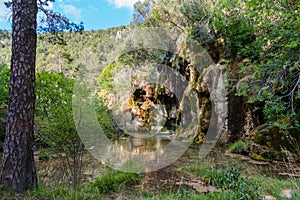 River called `Nacimiento del RÃÂ­o Cuervo` in Cuenca, Spain photo