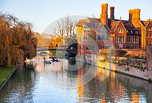 River Cam and tourist boat, Cambridge