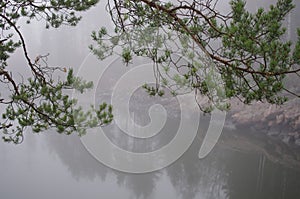 Řeka kaňon v finsko 