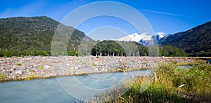 River Cauquenes and Tronador volcano