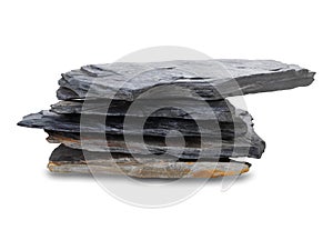 River cladding stone and pumice stone isolated on white background