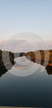 River and colorful trees