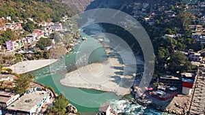 River confluence in uttrakhand