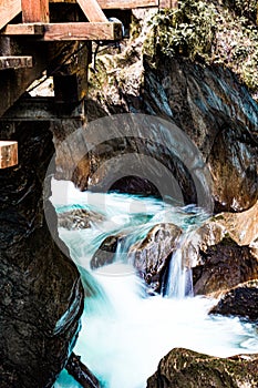 River course in a gorge in Austria